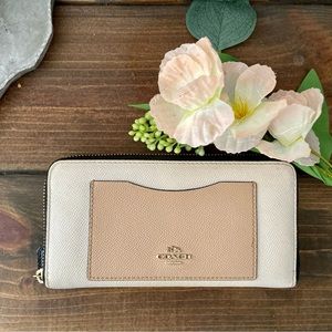 COACH Geometric Colorblock Accordion Zipper